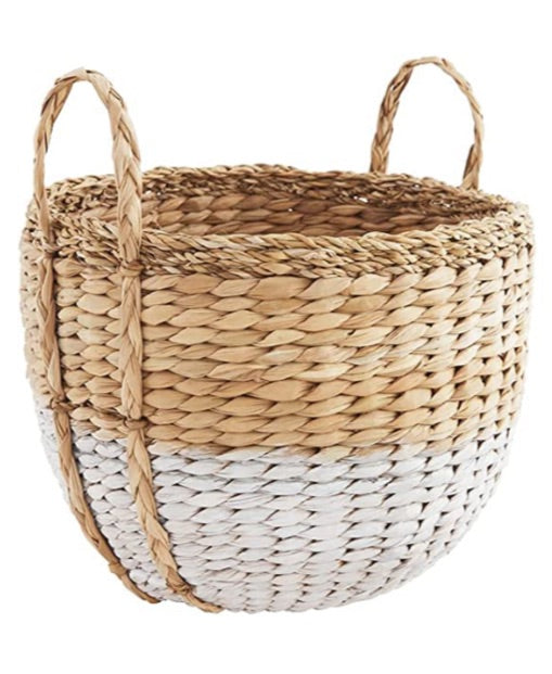 WHITE WASH SEAGRASS BASKET SET Tin Roof Gift Shop