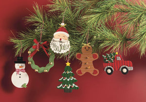 Open image in slideshow, Christmas Tin Ornaments
