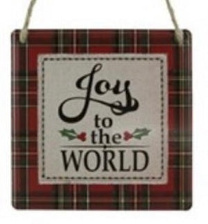 Open image in slideshow, Square Tin Christmas Sign
