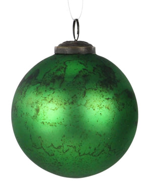 Open image in slideshow, Hunter Green Glass Ball Ornament
