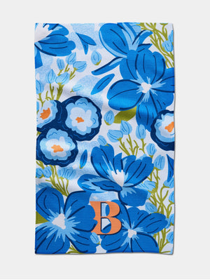 Open image in slideshow, Geometry: Monogram Floral Tea Towels
