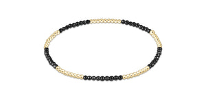 Open image in slideshow, Blissful Pattern 2mm Bead Bracelets - Faceted Hematite
