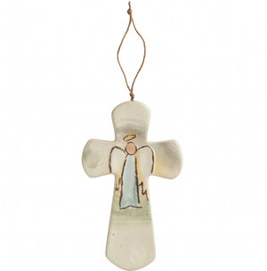 Open image in slideshow, Ceramic Nativity Cross Ornaments

