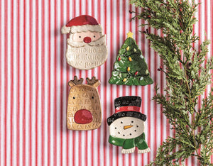 Farm Christmas Tidbit Plates