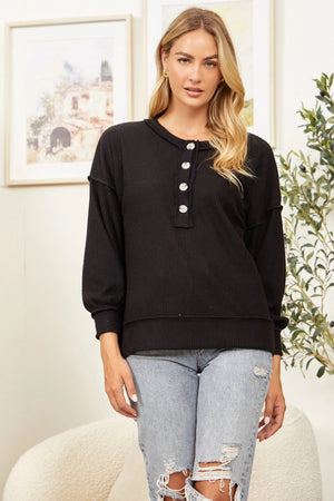 Open image in slideshow, Debra Button Sweater
