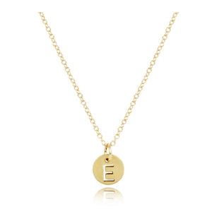 Open image in slideshow, 16” Necklace Gold - Initial Respect Small Gold Disc
