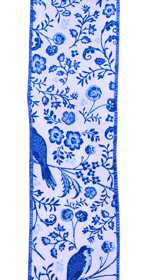 Open image in slideshow, Blue and White Chinoiserie Ribbon
