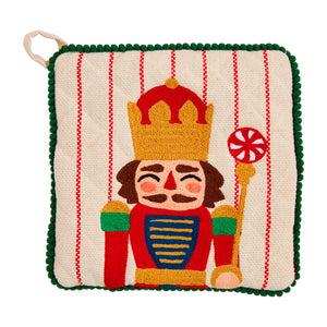 Open image in slideshow, Embroidered Christmas Pot Holder
