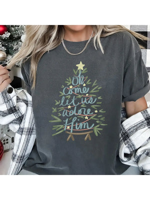 Open image in slideshow, Oh Come Let Us Adore Him T-Shirt
