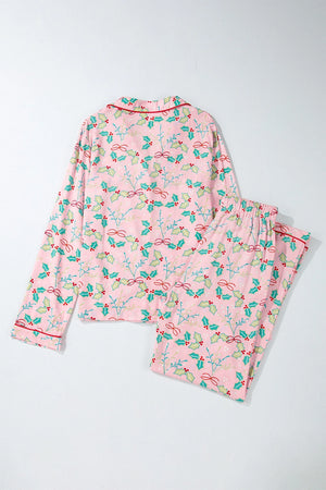 Christmas Floral Pajama Shirt