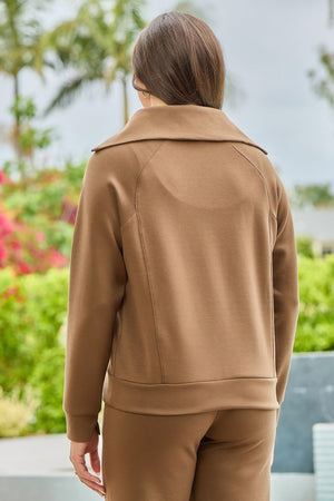 Dear Scarlett Hamptons Quarter Zip - Mocha