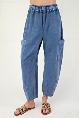 Open image in slideshow, Washed Denim Pants
