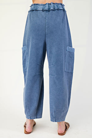 Washed Denim Pants