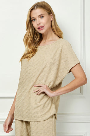 Textured Top - Taupe