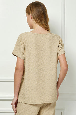 Textured Top - Taupe