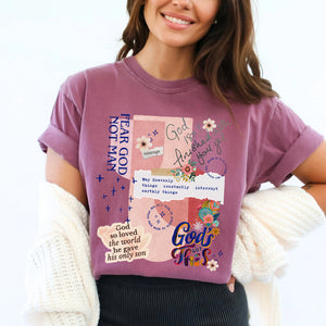 Open image in slideshow, Bible Verse Collage T-Shirt

