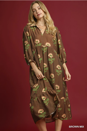 Open image in slideshow, Tiffany Dress - Brown
