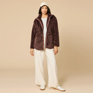 Open image in slideshow, Softies: DreamPlush Zip Jacket - Espresso
