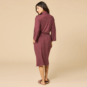 Softies: Dream 42” Shawl Robe - Cherry Cola Stripes