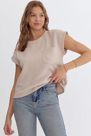 Open image in slideshow, Taupe Textured Shirt
