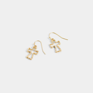 Open image in slideshow, Hollow Cross Earrings
