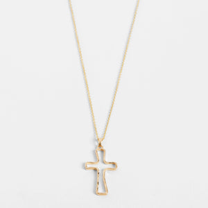 Open image in slideshow, Hollow Cross Necklace
