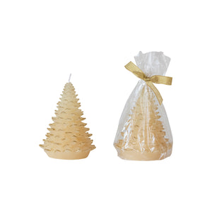 Open image in slideshow, Unscented Tree Shaped Candle - Eggnog
