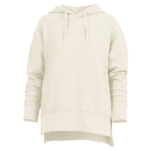 Open image in slideshow, Ivory Herringbone Hooded Pullover
