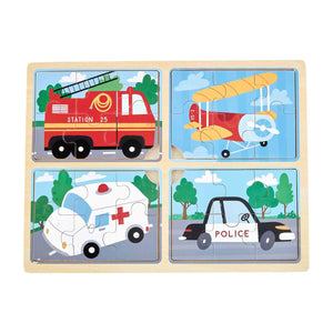 Boys 4-In-1 Puzzles