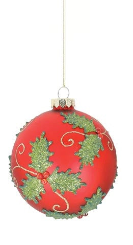 Open image in slideshow, Raised Holly Ornament
