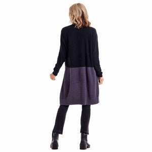 Black Pip Color Block Cardigan