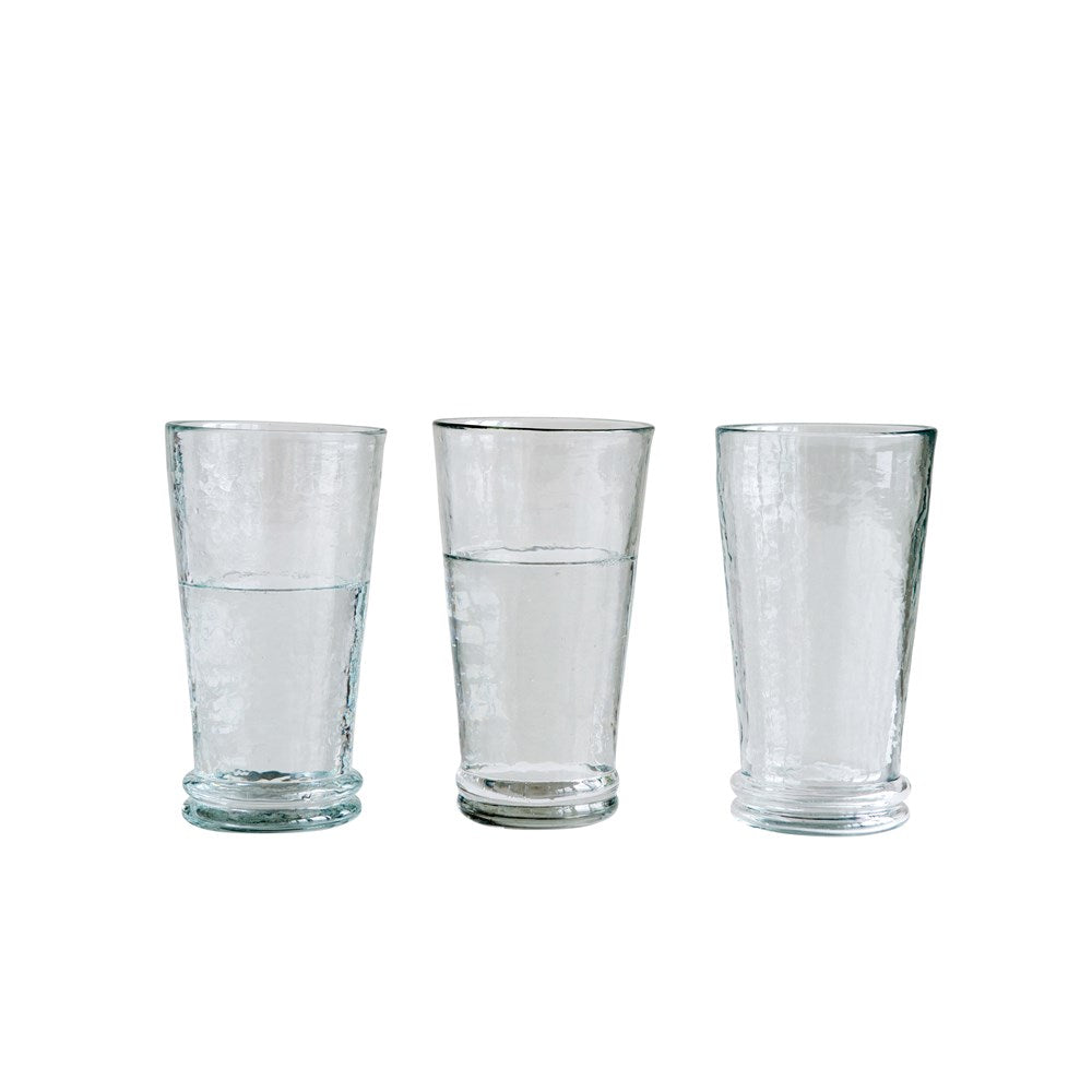 3-1/2" Round x 6"H 16 oz. Recycled Glass Drinking Glass