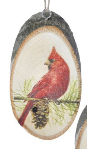 Open image in slideshow, Wood Cardinal Ornament
