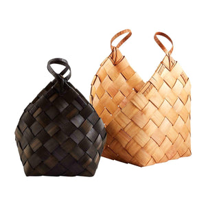 Black & Natural Wood Baskets